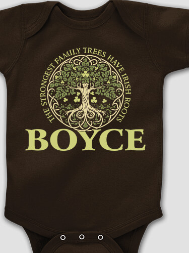 Irish Roots Dark Chocolate Baby Bodysuit