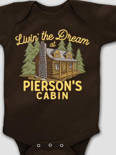 Livin' The Dream Cabin Dark Chocolate Baby Bodysuit