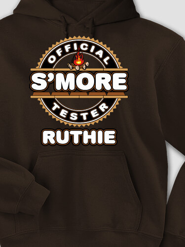 Official S'more Tester Dark Chocolate Adult Hooded Sweatshirt