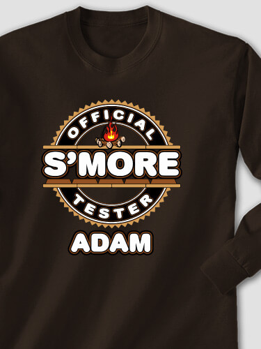 Official S'more Tester Dark Chocolate Adult Long Sleeve