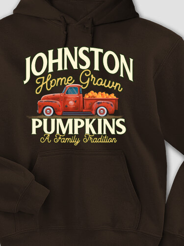 Pumpkins Dark Chocolate Adult Hooded Sweatshirt