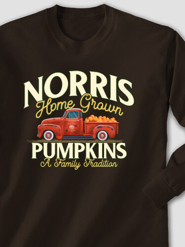 Pumpkins Dark Chocolate Adult Long Sleeve