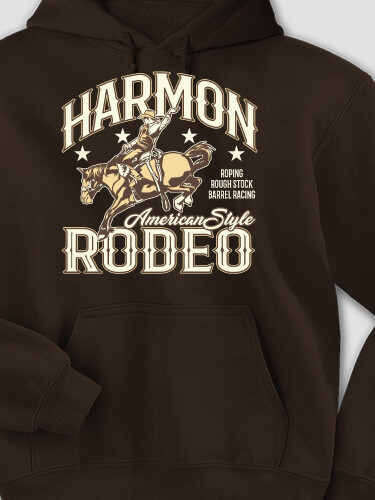 Rodeo Dark Chocolate Adult Hooded Sweatshirt