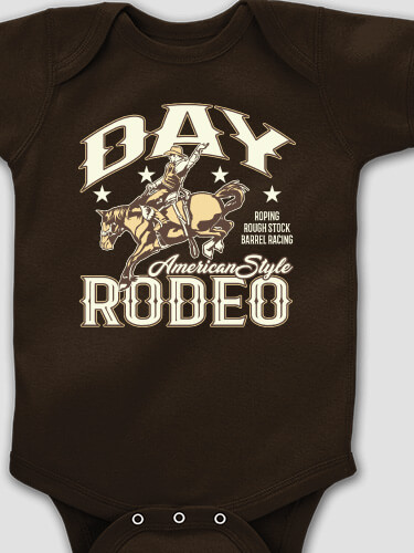 Rodeo Dark Chocolate Baby Bodysuit