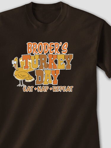 Turkey Day Dark Chocolate Adult T-Shirt