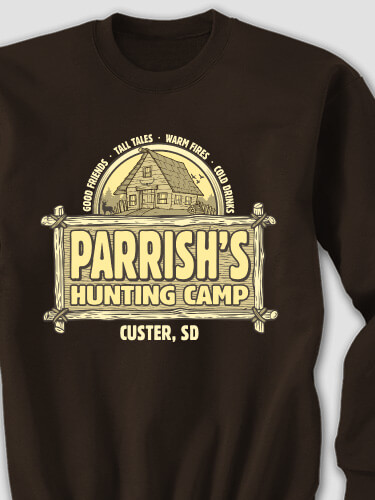 Vintage Hunting Camp Dark Chocolate Adult Sweatshirt