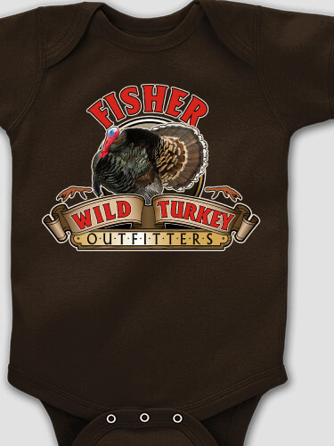 Wild Turkey Outfitters Dark Chocolate Baby Bodysuit