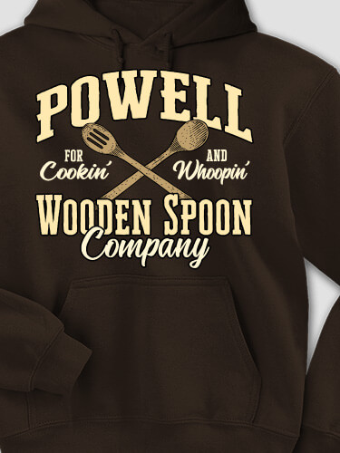 Wooden Spoon Company Dark Chocolate Adult Hooded Sweatshirt
