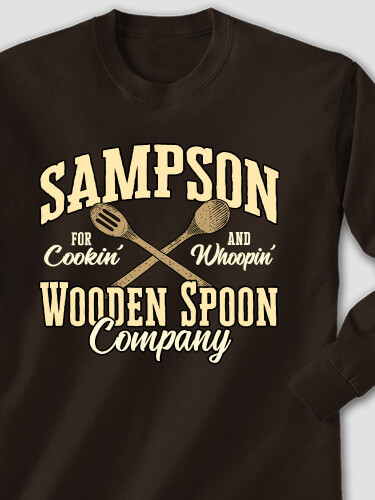 Wooden Spoon Company Dark Chocolate Adult Long Sleeve