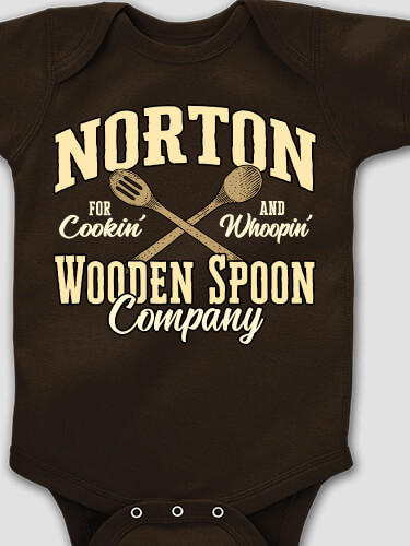 Wooden Spoon Company Dark Chocolate Baby Bodysuit