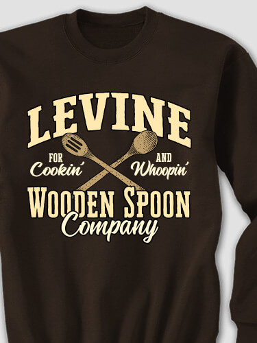 Wooden Spoon Company Dark Chocolate Adult Sweatshirt