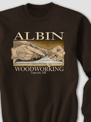 Woodworking Dark Chocolate Adult Sweatshirt