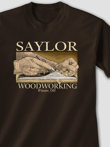 Woodworking Dark Chocolate Adult T-Shirt