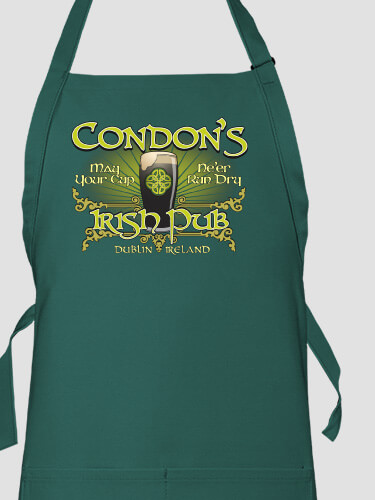 Classic Irish Pub Dark Green Apron