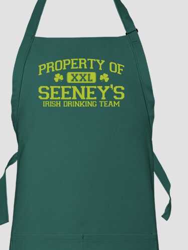 Irish Drinking Team Dark Green Apron