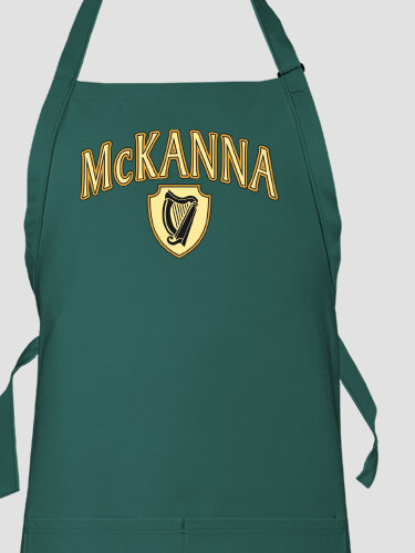 Irish Harp Dark Green Apron