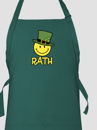 Irish Smiley Dark Green Apron