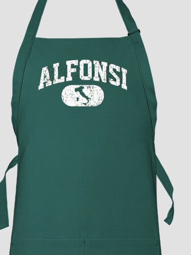 Italian Varsity Dark Green Apron