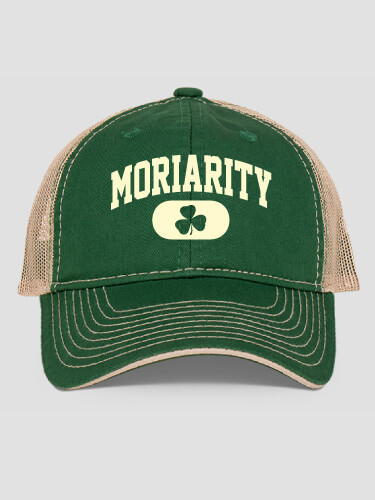 Irish Varsity Dark Green/Khaki Embroidered Trucker Hat
