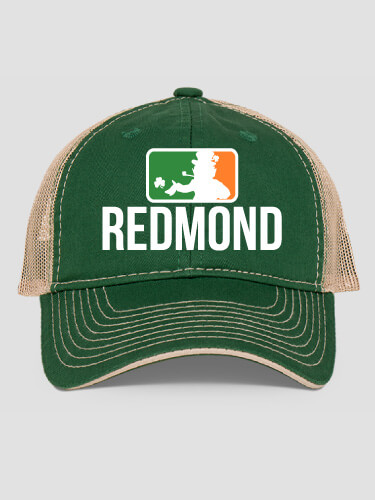 Major League Irish Dark Green/Khaki Embroidered Trucker Hat