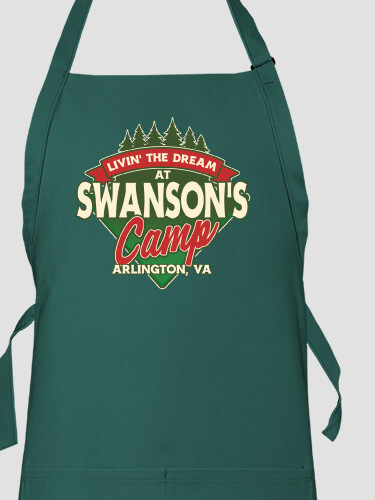 Livin' The Dream Camp Dark Green Apron