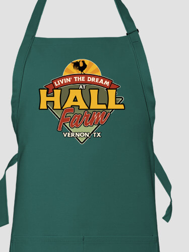 Livin' The Dream Farm Dark Green Apron