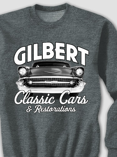 Classic Cars II Dark Heather Adult Sweatshirt