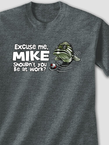 Excuse Me Fish Dark Heather Adult T-Shirt