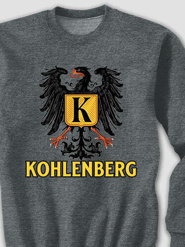 German Monogram Dark Heather Adult Sweatshirt