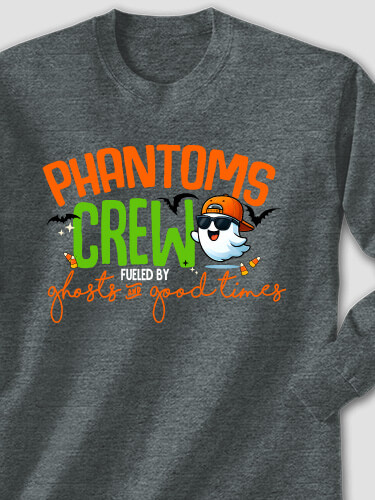 Ghosts And Good Times Dark Heather Adult Long Sleeve