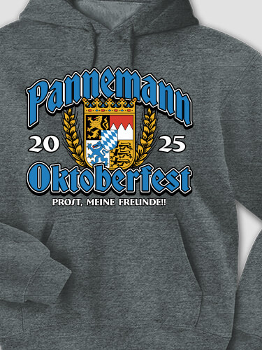 Oktoberfest Dark Heather Adult Hooded Sweatshirt