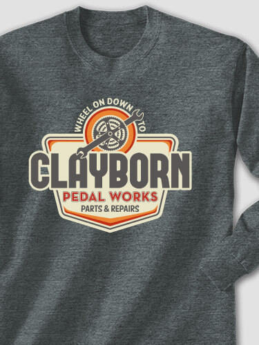 Pedal Works Dark Heather Adult Long Sleeve