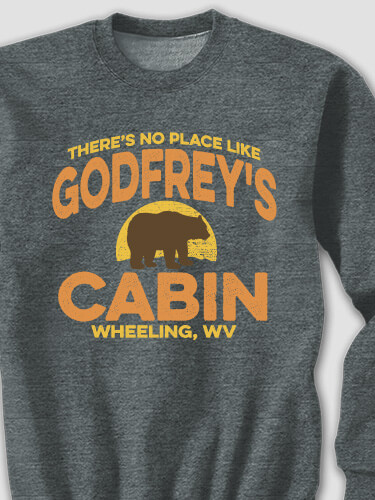 Rustic Cabin Dark Heather Adult Sweatshirt