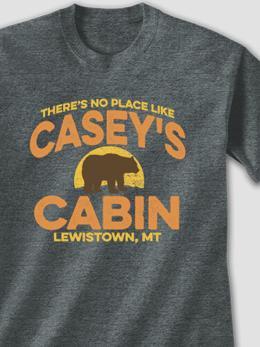 Rustic Cabin Dark Heather Adult T-Shirt