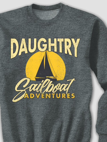 Sailboat Adventures Dark Heather Adult Sweatshirt