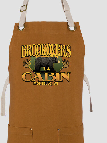 Bear Cabin Duck Brown/Stone Canvas Work Apron