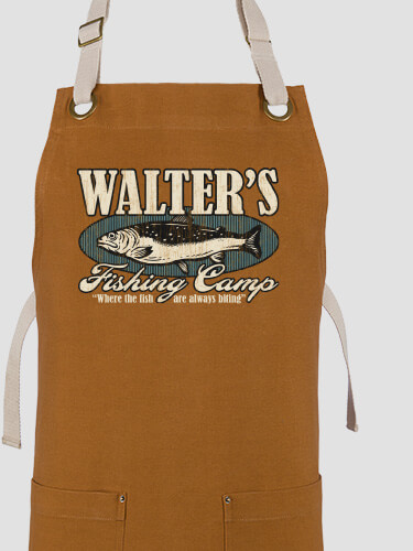 Fishing Camp Duck Brown/Stone Canvas Work Apron