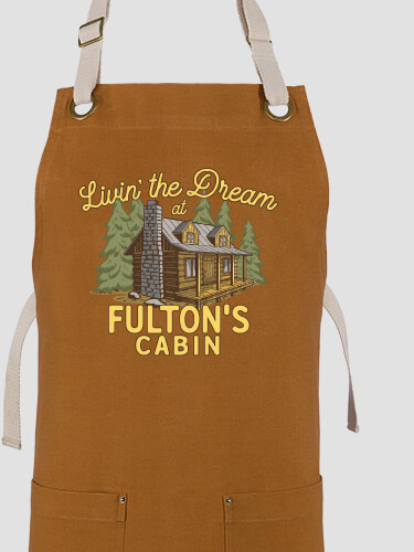 Livin' The Dream Cabin Duck Brown/Stone Canvas Work Apron