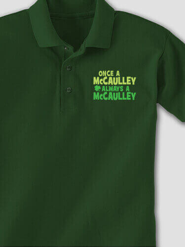 Always Irish Forest Green Embroidered Polo Shirt