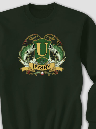 Bass Coat Of Arms Forest Green Adult Sweatshirt