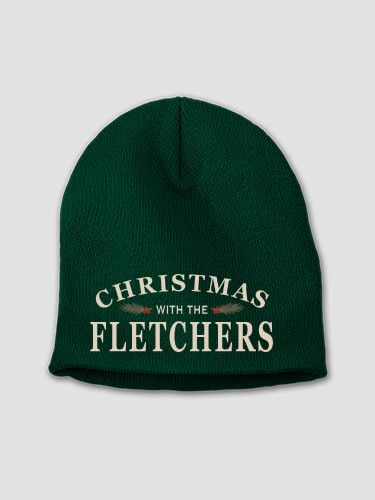 Forest Green Christmas With Personalized embroidered-beanie 
