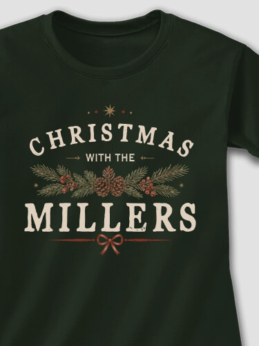 Forest Green Christmas With Personalized fitted-ladiestee 