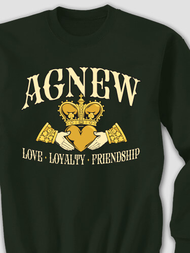 Claddagh Forest Green Adult Sweatshirt