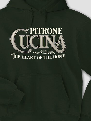 Cucina Forest Green Adult Hooded Sweatshirt