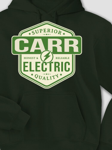 Electric Forest Green Adult Hooded Sweatshirt