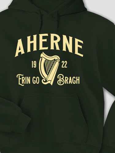 Erin Go Bragh Forest Green Adult Hooded Sweatshirt