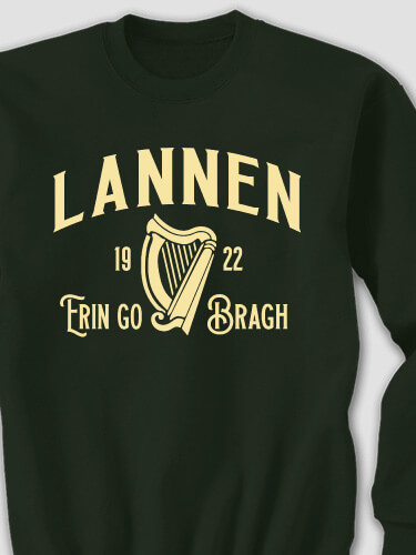 Erin Go Bragh Forest Green Adult Sweatshirt