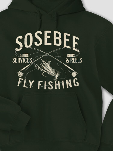 Forest Green Fly Fishing Guide Personalized hoodie 