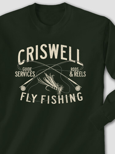 Forest Green Fly Fishing Guide Personalized longsleeve 