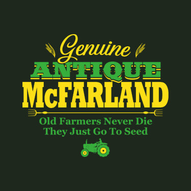 Forest Green Genuine Antique Farmer Personalized default 